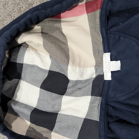 Burberry Kids Navy Blue Zip Up Hoodie Cotton Size 4Y - Picture 6 of 10